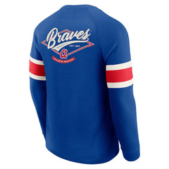 Atlanta Braves Darius Rucker Collection by Fanatics Waffle-Knit Raglan Long Sleeve Henley T-Shirt Outlet