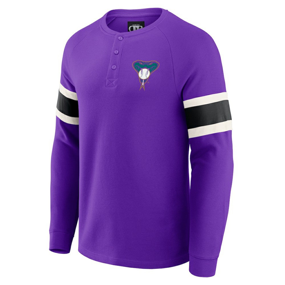 Arizona Diamondbacks Darius Rucker Collection by Fanatics Waffle-Knit Raglan Long Sleeve Henley T-Shirt Discount