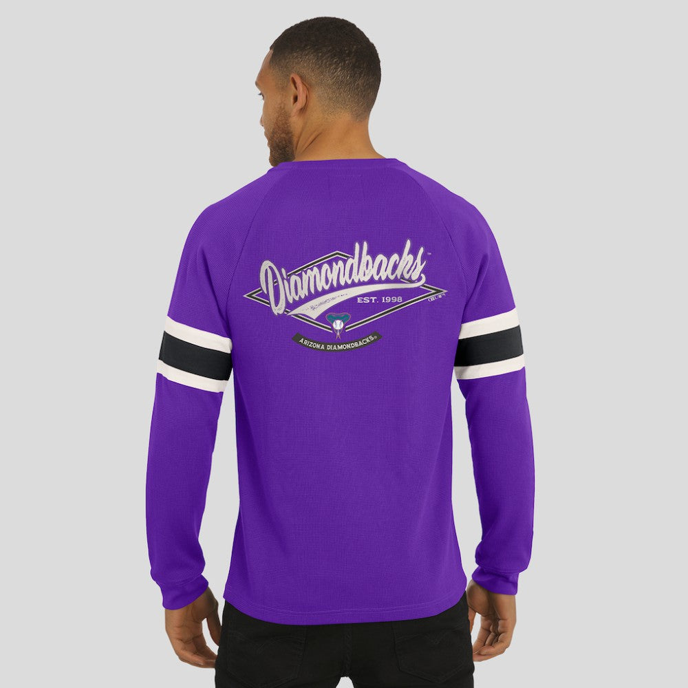 Arizona Diamondbacks Darius Rucker Collection by Fanatics Waffle-Knit Raglan Long Sleeve Henley T-Shirt Discount