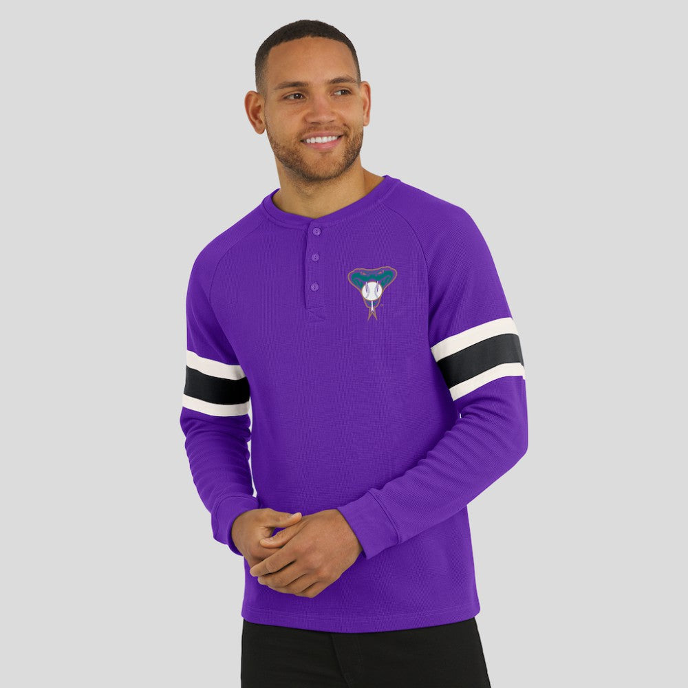 Arizona Diamondbacks Darius Rucker Collection by Fanatics Waffle-Knit Raglan Long Sleeve Henley T-Shirt Discount