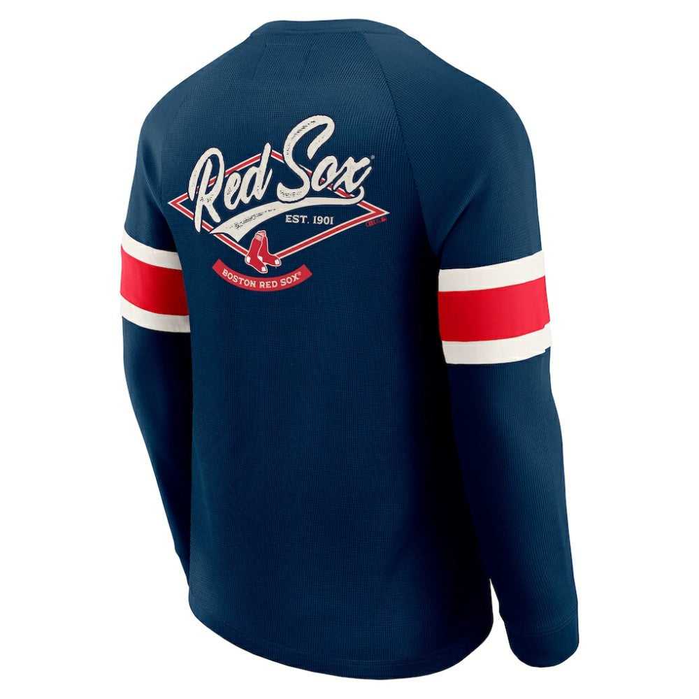 Boston Red Sox Darius Rucker Collection by Fanatics Waffle-Knit Raglan Long Sleeve Henley T-Shirt Near Me