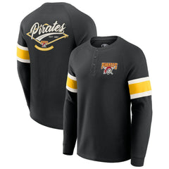 Pittsburgh Pirates Darius Rucker Collection by Fanatics Waffle-Knit Raglan Long Sleeve Henley T-Shirt Online