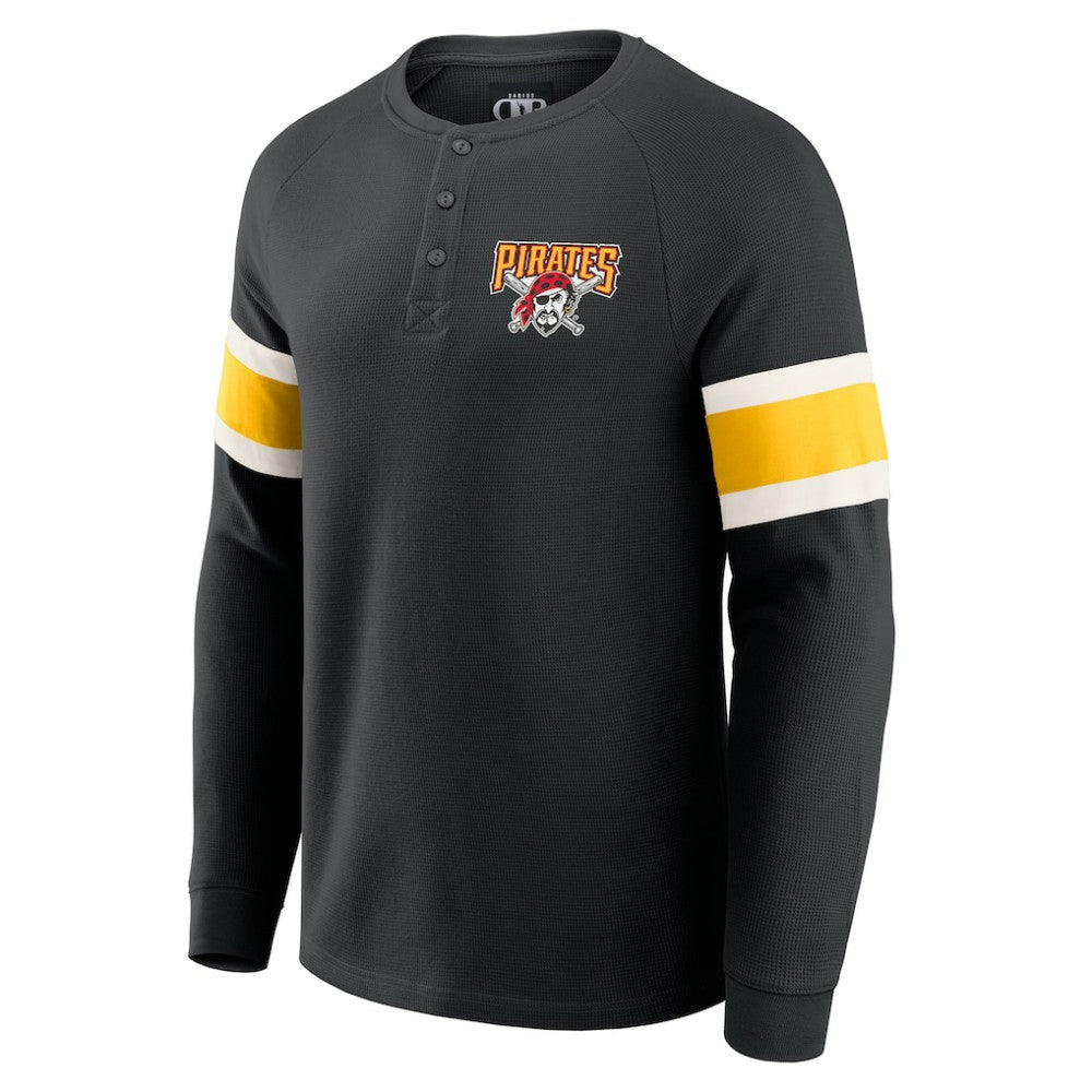 Pittsburgh Pirates Darius Rucker Collection by Fanatics Waffle-Knit Raglan Long Sleeve Henley T-Shirt Online