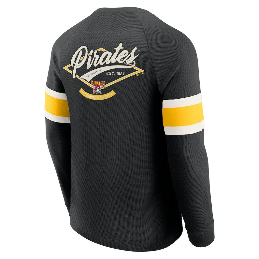 Pittsburgh Pirates Darius Rucker Collection by Fanatics Waffle-Knit Raglan Long Sleeve Henley T-Shirt Online