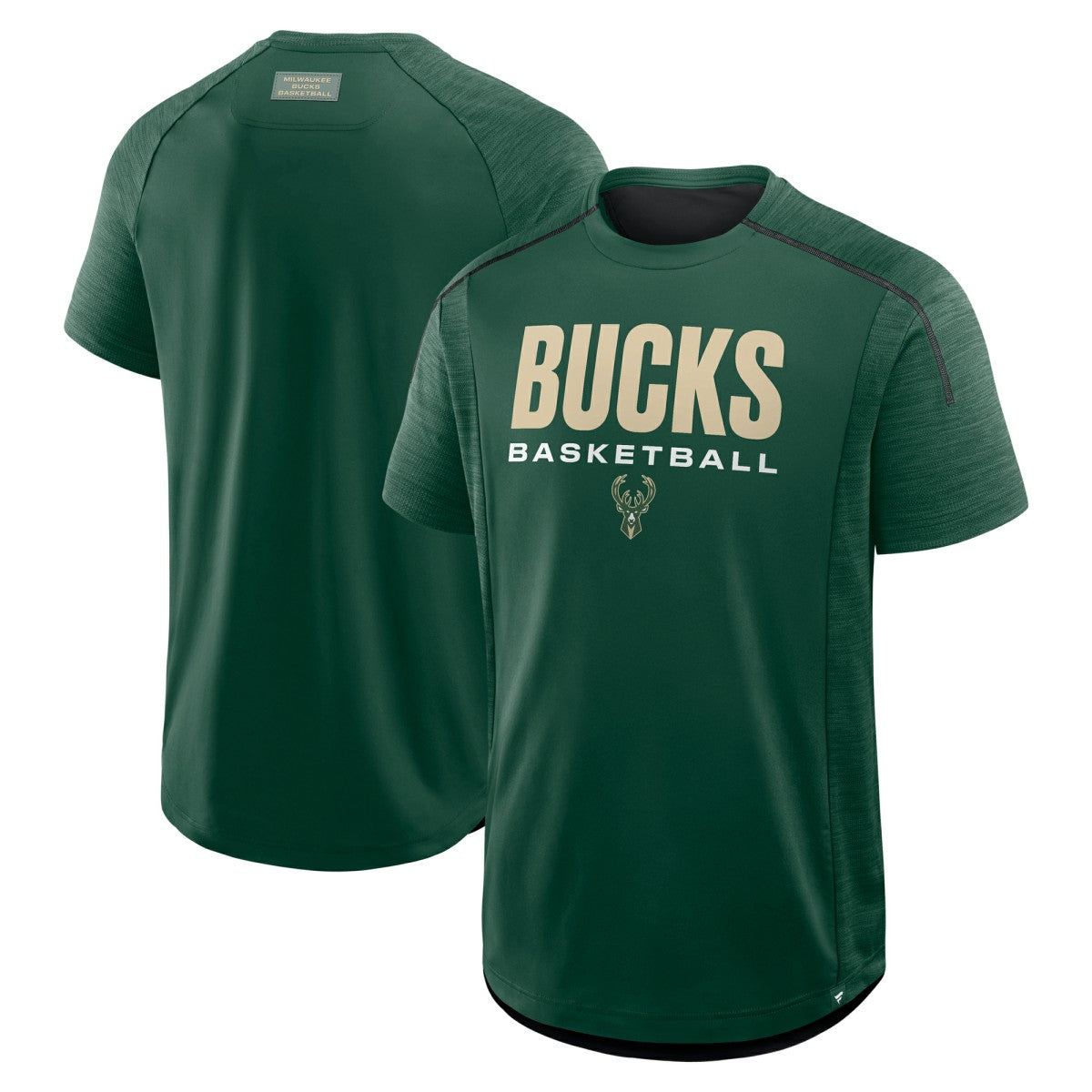 Fanatics Milwaukee Bucks Inbound Pass Play Practice T-Shirt Hunter Green