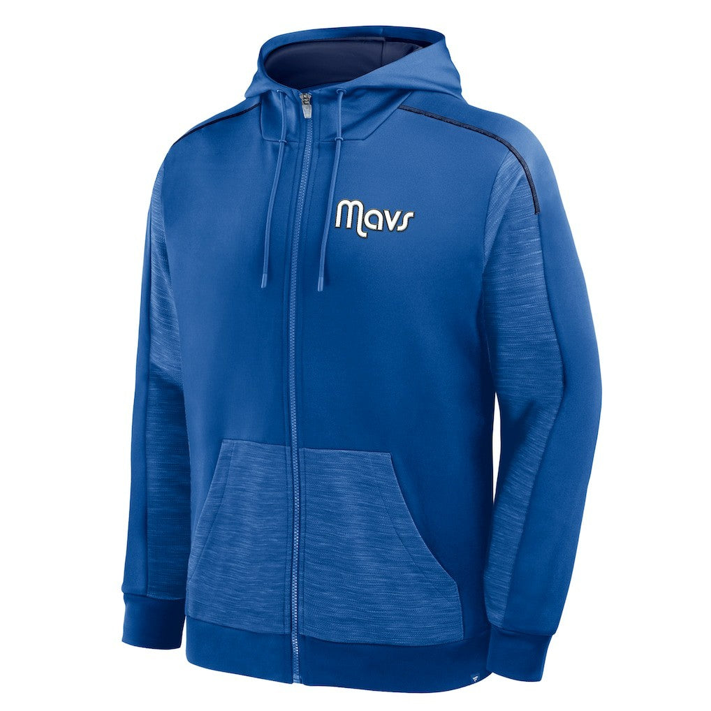 Fanatics Dallas Mavericks Back Door Cut Play Defender Full-Zip Hoodie Blue