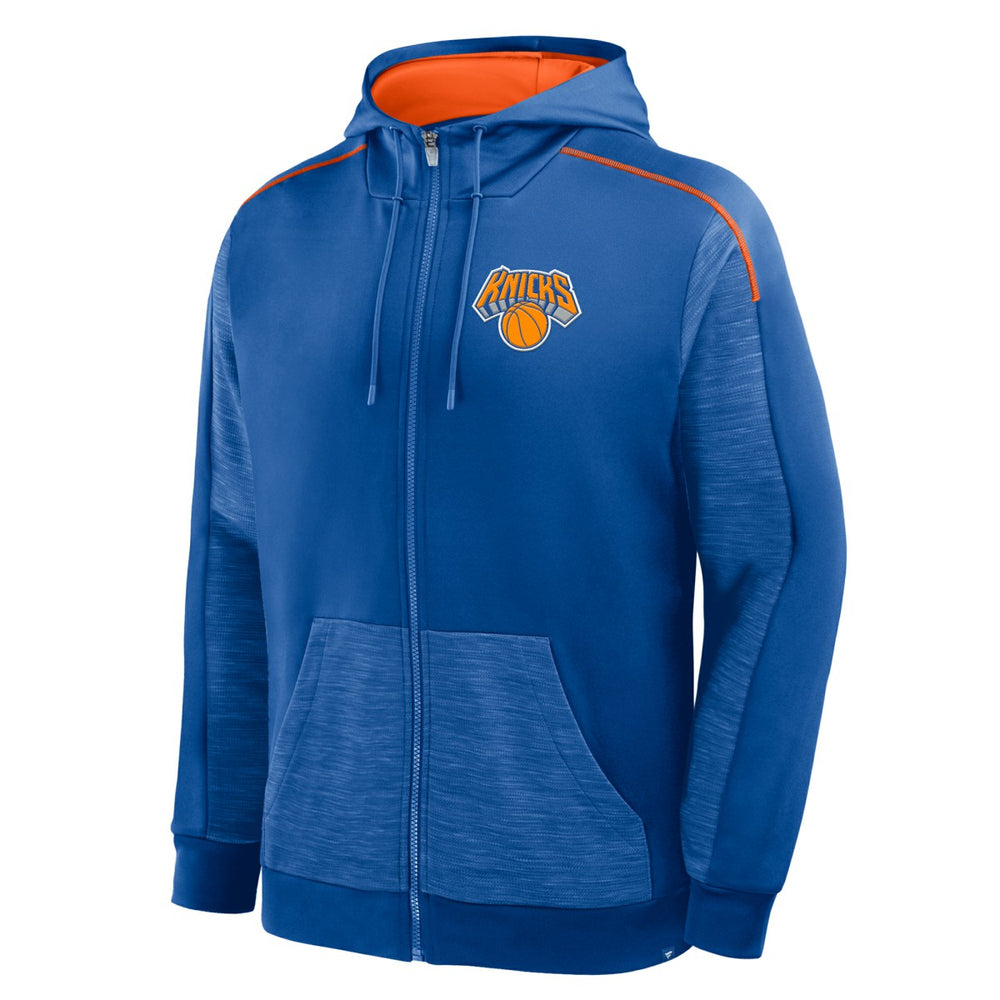 Fanatics New York Knicks Back Door Cut Play Defender Full-Zip Hoodie Blue