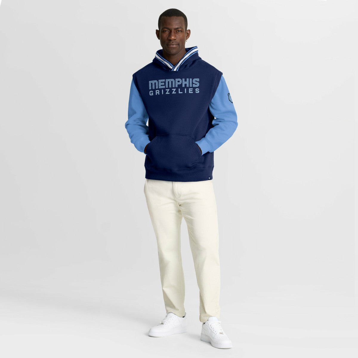 Fanatics Memphis Grizzlies Half Court Shot Clock Fastbreak Hoodie Navy/Blue