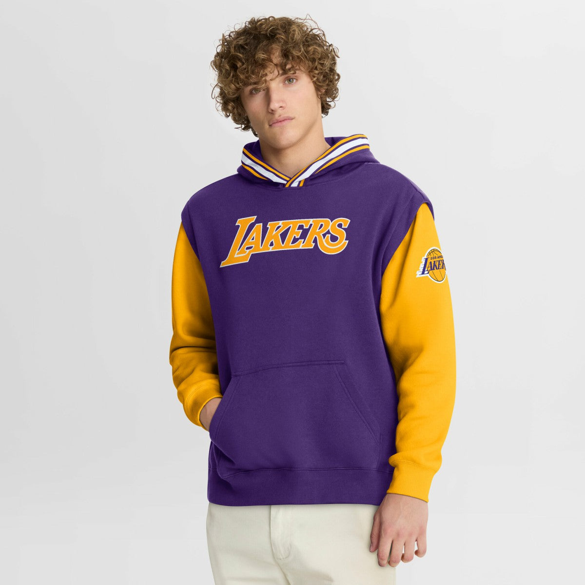Fanatics Los Angeles Lakers Half Court Shot Clock Fastbreak Hoodie Purple/Gold