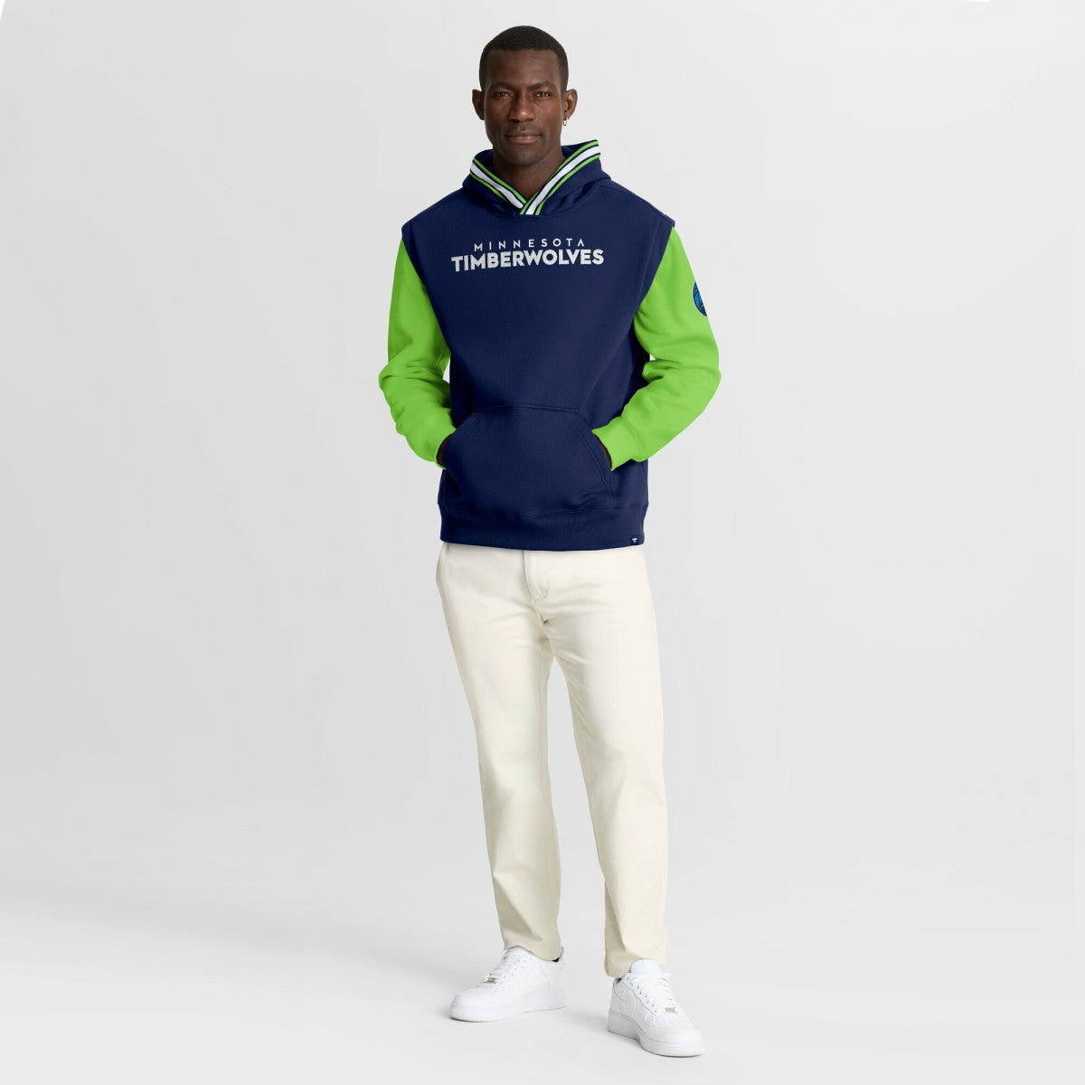 Fanatics Minnesota Timberwolves Half Court Shot Clock Fastbreak Hoodie Navy/Green