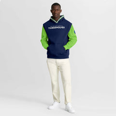 Fanatics Minnesota Timberwolves Half Court Shot Clock Fastbreak Hoodie Navy/Green