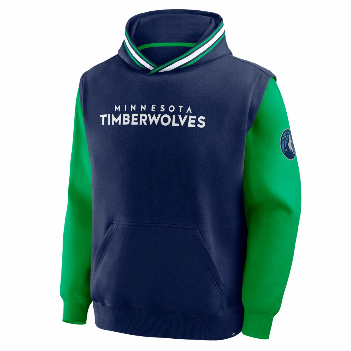 Fanatics Minnesota Timberwolves Half Court Shot Clock Fastbreak Hoodie Navy/Green