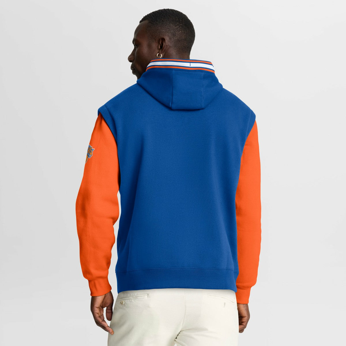 Fanatics New York Knicks Half Court Shot Clock Fastbreak Hoodie Blue/Orange