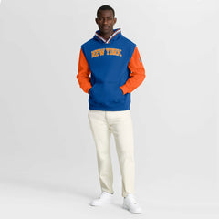 Fanatics New York Knicks Half Court Shot Clock Fastbreak Hoodie Blue/Orange