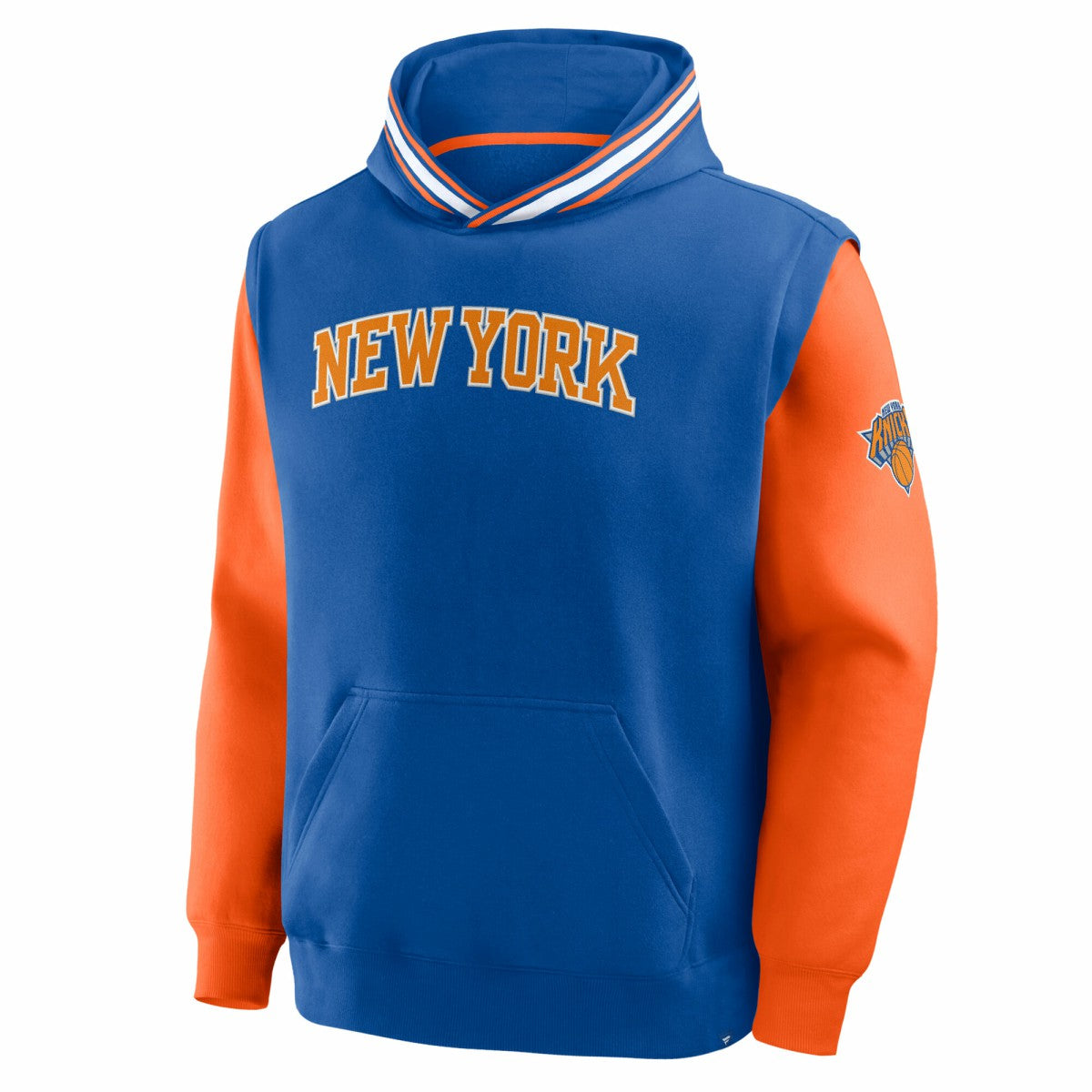 Fanatics New York Knicks Half Court Shot Clock Fastbreak Hoodie Blue/Orange