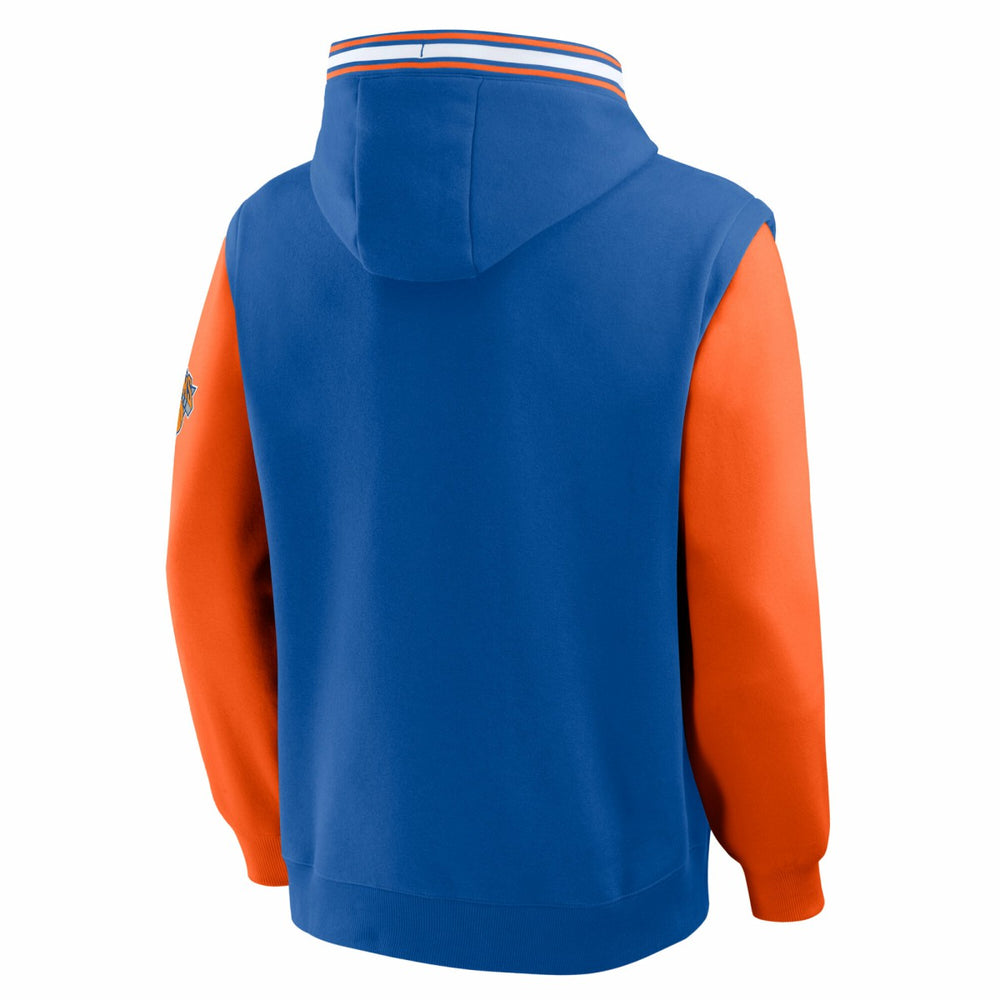 Fanatics New York Knicks Half Court Shot Clock Fastbreak Hoodie Blue/Orange