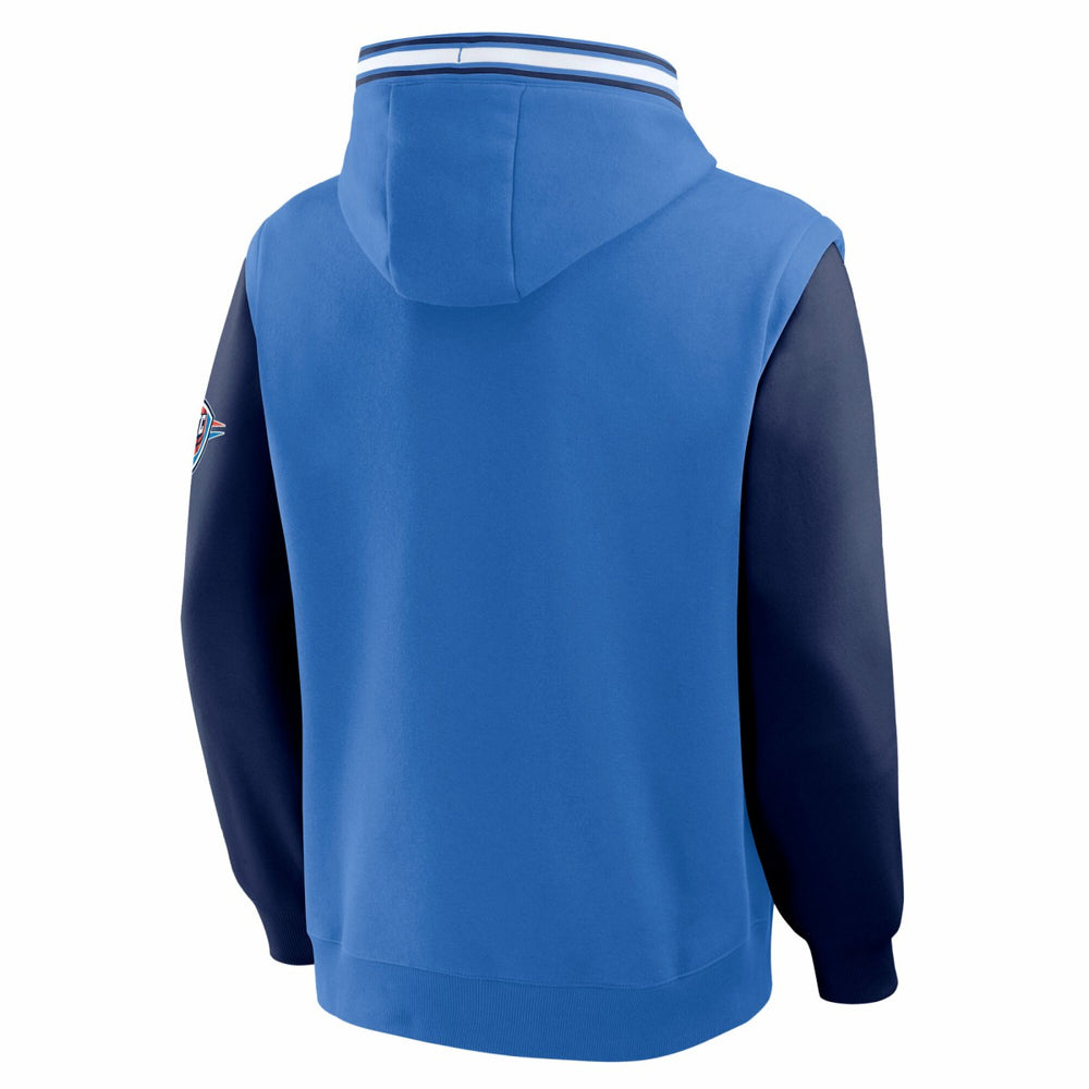 Fanatics Oklahoma City Thunder Half Court Shot Clock Fastbreak Hoodie Blue/Navy