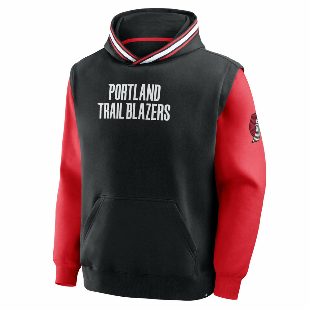 Fanatics Portland Trail Blazers Half Court Shot Clock Fastbreak Hoodie Black/Red
