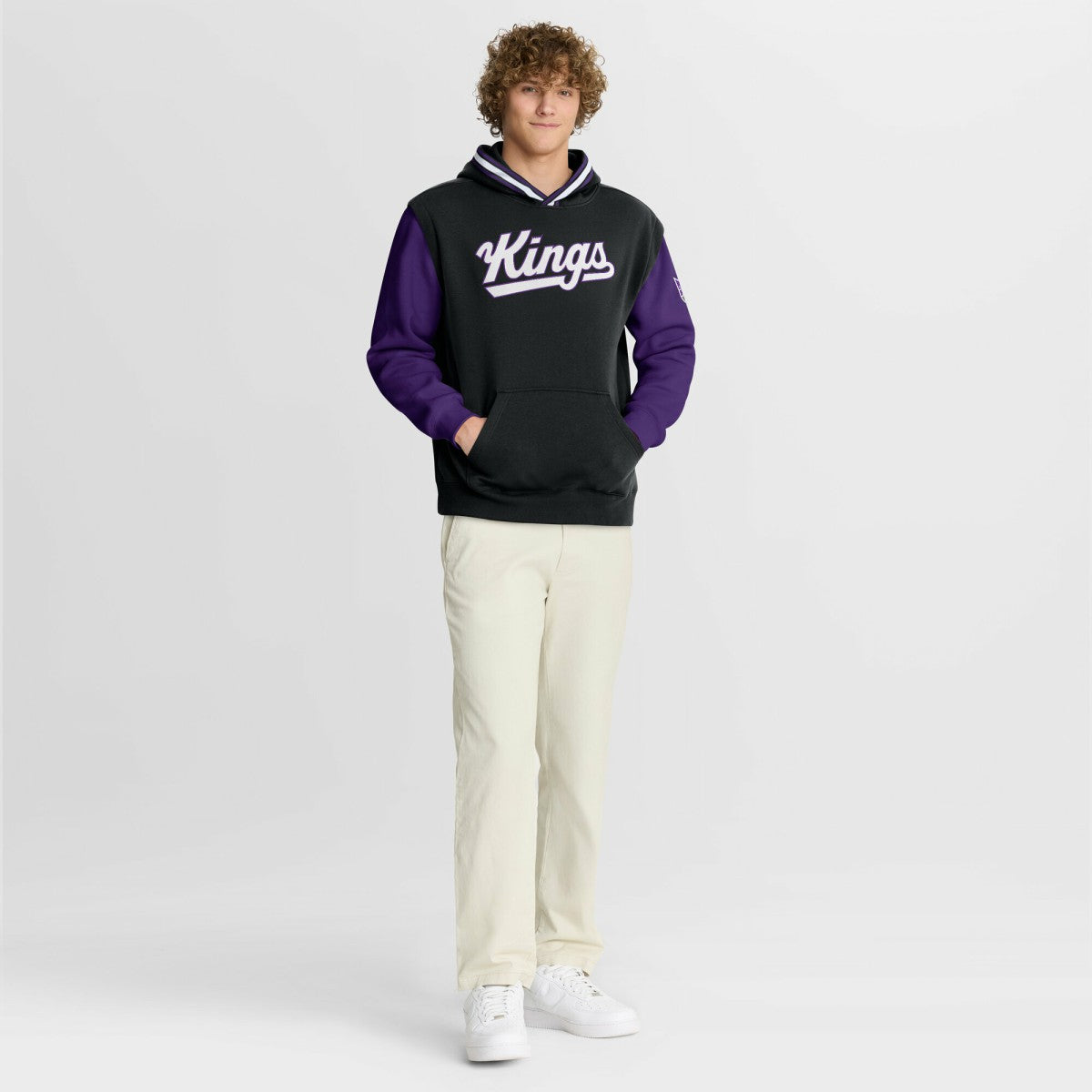 Fanatics Sacramento Kings Half Court Shot Clock Fastbreak Hoodie Black/Purple