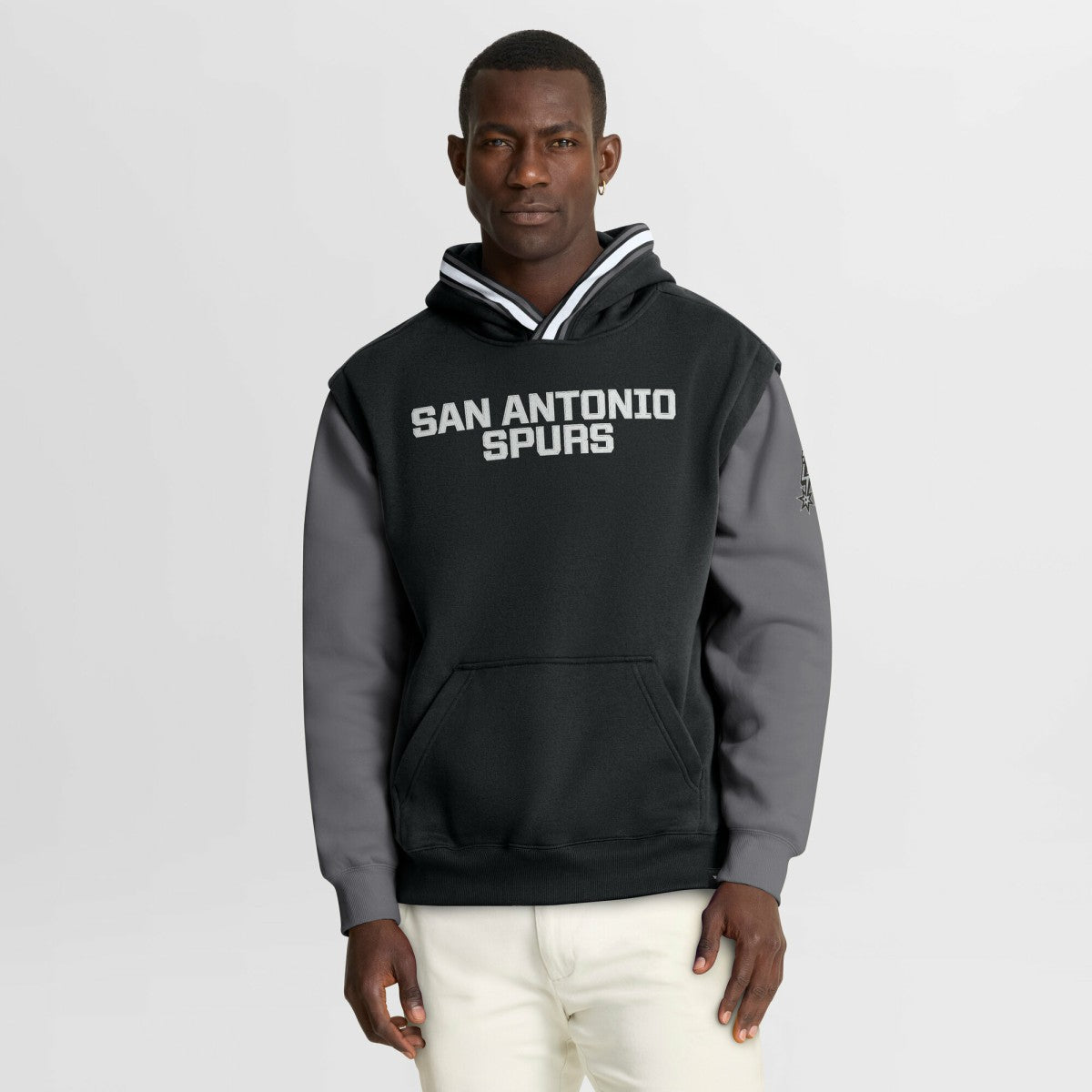 Fanatics San Antonio Spurs Half Court Shot Clock Fastbreak Hoodie Black/Gray
