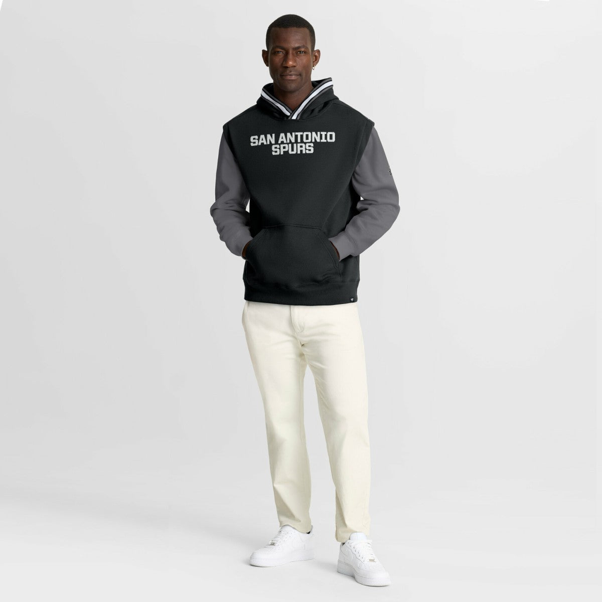 Fanatics San Antonio Spurs Half Court Shot Clock Fastbreak Hoodie Black/Gray