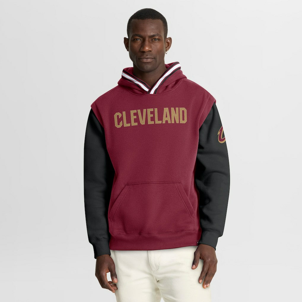 Fanatics Cleveland Cavaliers Half Court Shot Clock Fastbreak Hoodie Wine/Black