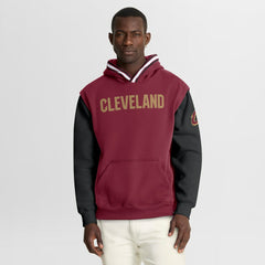 Fanatics Cleveland Cavaliers Half Court Shot Clock Fastbreak Hoodie Wine/Black
