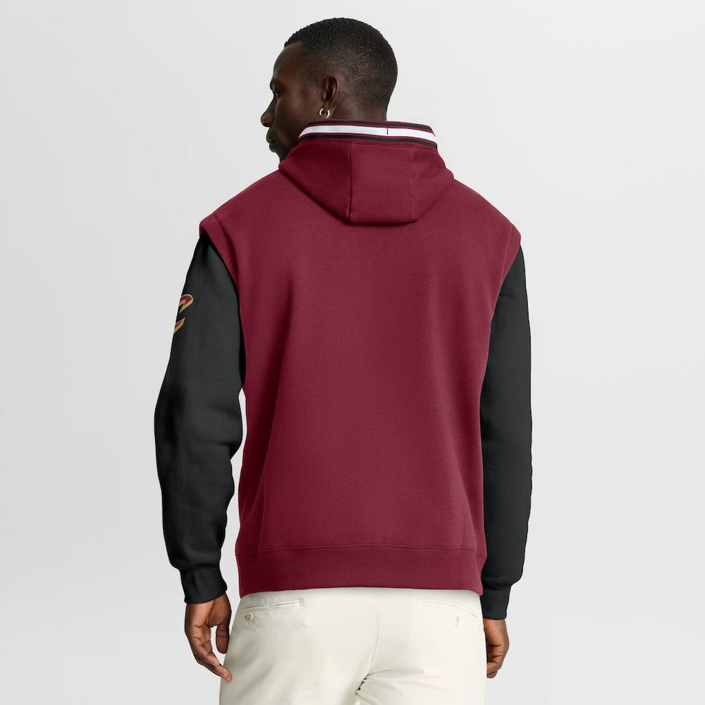 Fanatics Cleveland Cavaliers Half Court Shot Clock Fastbreak Hoodie Wine/Black