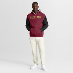 Fanatics Cleveland Cavaliers Half Court Shot Clock Fastbreak Hoodie Wine/Black