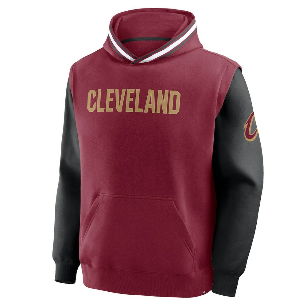 Fanatics Cleveland Cavaliers Half Court Shot Clock Fastbreak Hoodie Wine/Black