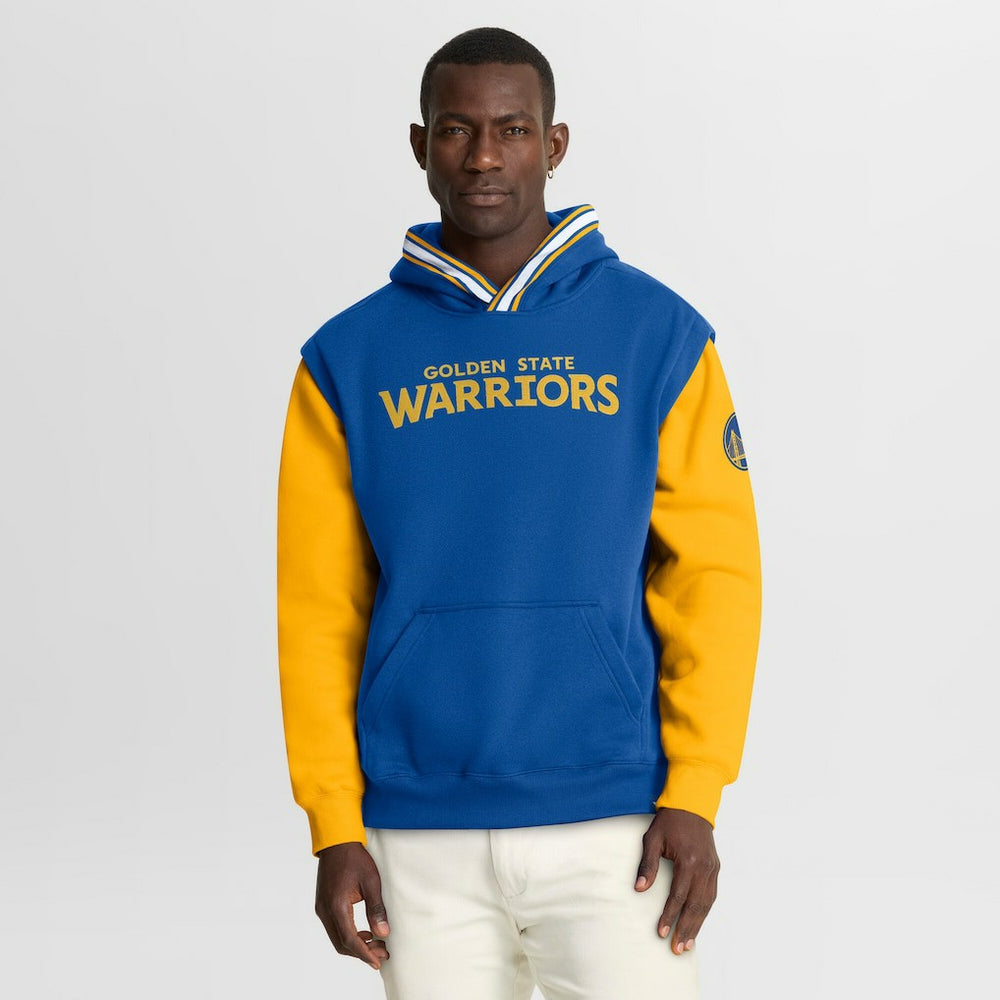Fanatics Golden State Warriors Half Court Shot Clock Fastbreak Hoodie Royal/Gold