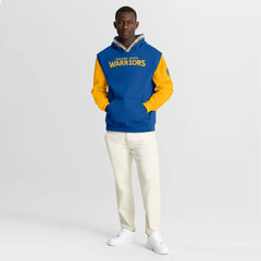 Fanatics Golden State Warriors Half Court Shot Clock Fastbreak Hoodie Royal/Gold