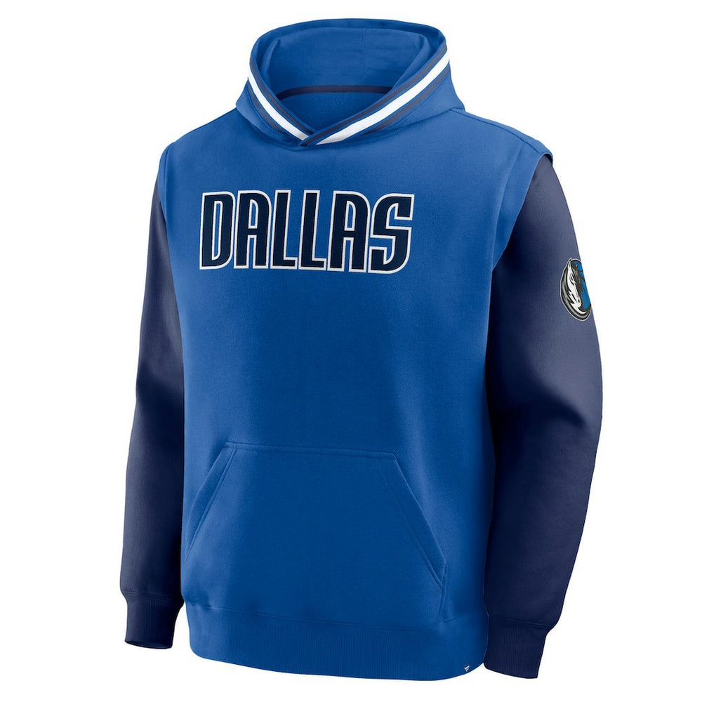 Fanatics Dallas Mavericks Half Court Shot Clock Fastbreak Hoodie Blue/Navy