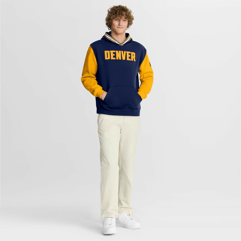 Fanatics Denver Nuggets Half Court Shot Clock Fastbreak Hoodie Navy/Gold