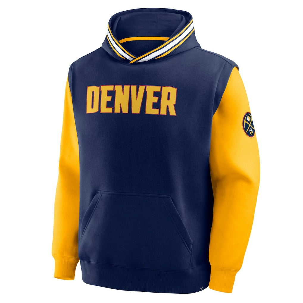 Fanatics Denver Nuggets Half Court Shot Clock Fastbreak Hoodie Navy/Gold
