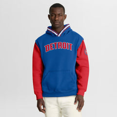 Fanatics Detroit Pistons Half Court Shot Clock Fastbreak Hoodie Blue/Red