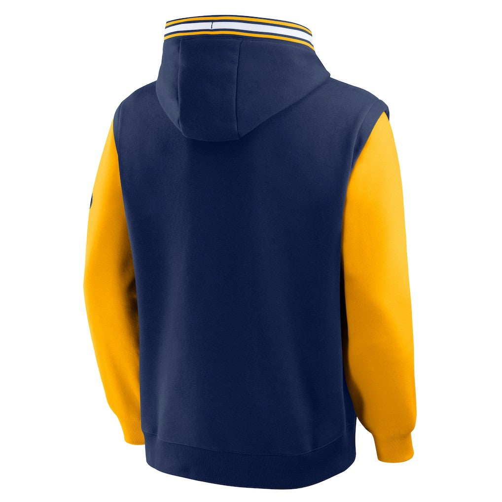 Fanatics Indiana Pacers Half Court Shot Clock Fastbreak Hoodie Navy/Gold