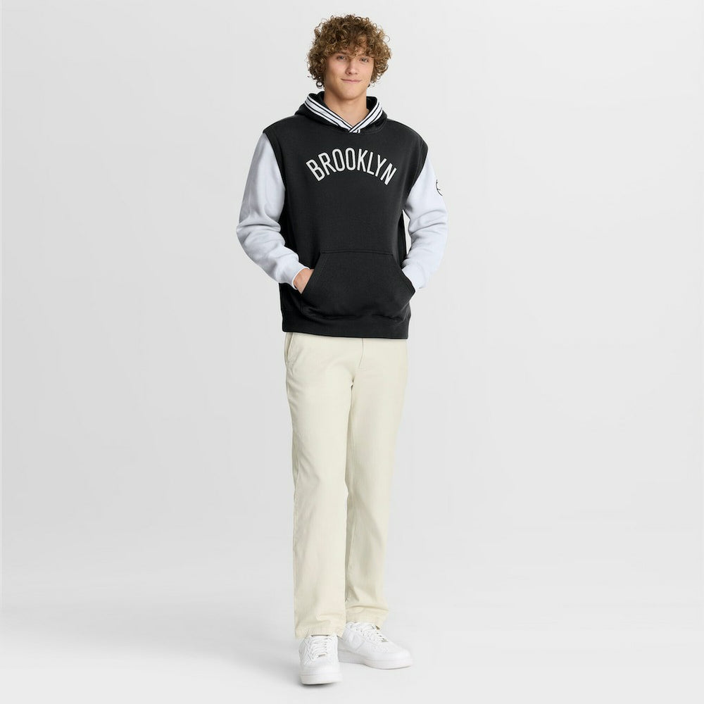 Fanatics Brooklyn Nets Half Court Shot Clock Fastbreak Hoodie Black/White
