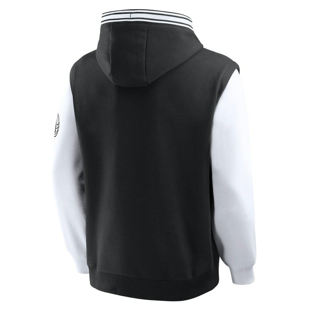 Fanatics Brooklyn Nets Half Court Shot Clock Fastbreak Hoodie Black/White