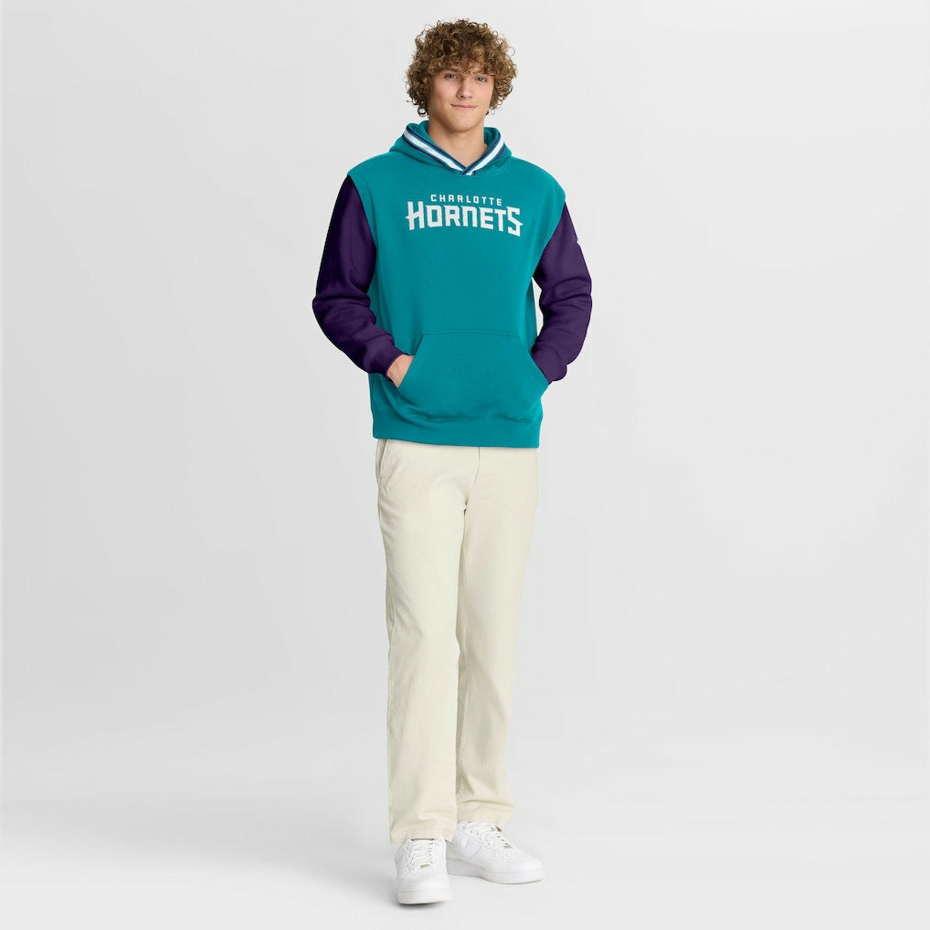 Fanatics Charlotte Hornets Half Court Shot Clock Fastbreak Hoodie Teal/Purple