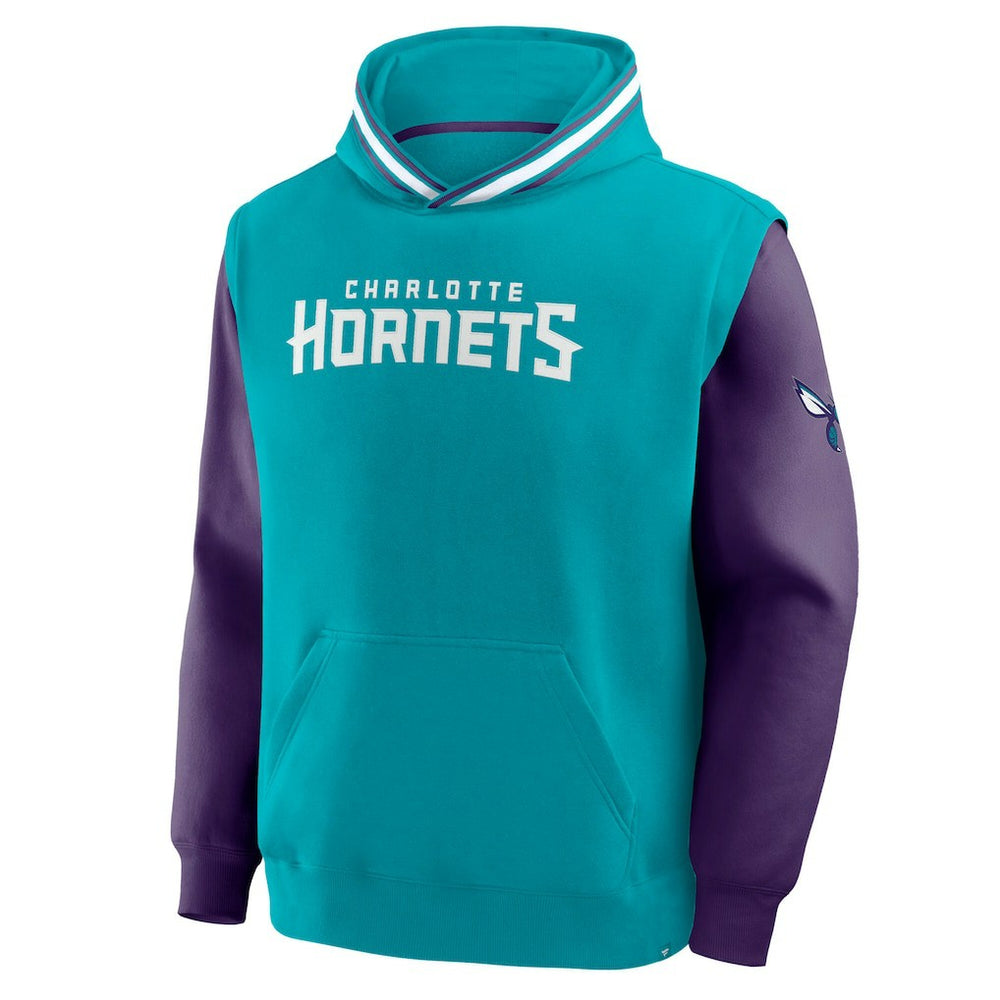Fanatics Charlotte Hornets Half Court Shot Clock Fastbreak Hoodie Teal/Purple