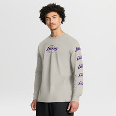 Fanatics Los Angeles Lakers Crossover Collection Ball Screen Action Premium Long Sleeve T-Shirt Cream