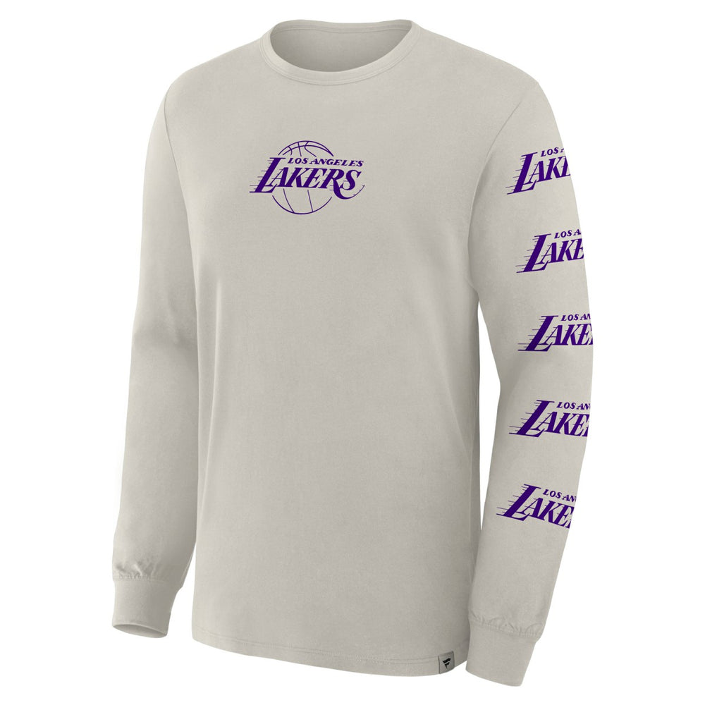 Fanatics Los Angeles Lakers Crossover Collection Ball Screen Action Premium Long Sleeve T-Shirt Cream