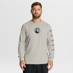 Fanatics Minnesota Timberwolves Crossover Collection Ball Screen Action Premium Long Sleeve T-Shirt Cream