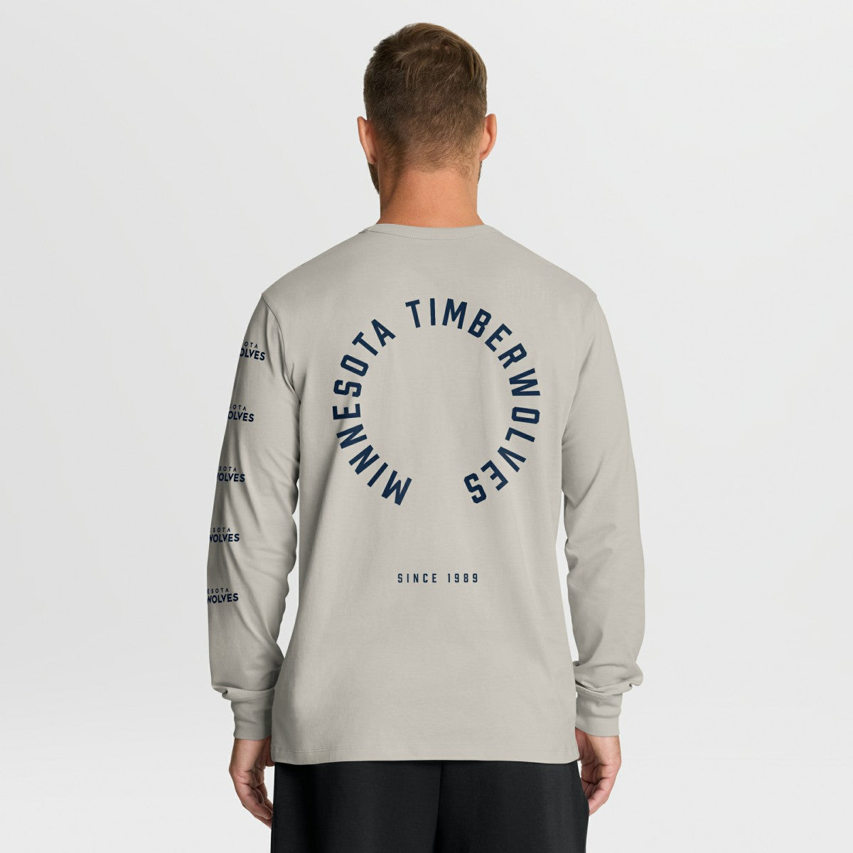 Fanatics Minnesota Timberwolves Crossover Collection Ball Screen Action Premium Long Sleeve T-Shirt Cream