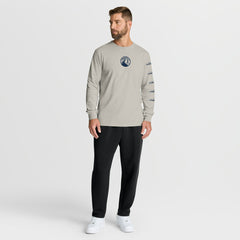 Fanatics Minnesota Timberwolves Crossover Collection Ball Screen Action Premium Long Sleeve T-Shirt Cream