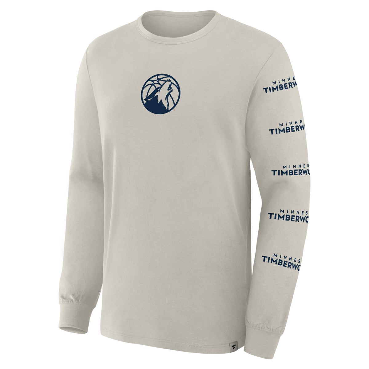 Fanatics Minnesota Timberwolves Crossover Collection Ball Screen Action Premium Long Sleeve T-Shirt Cream