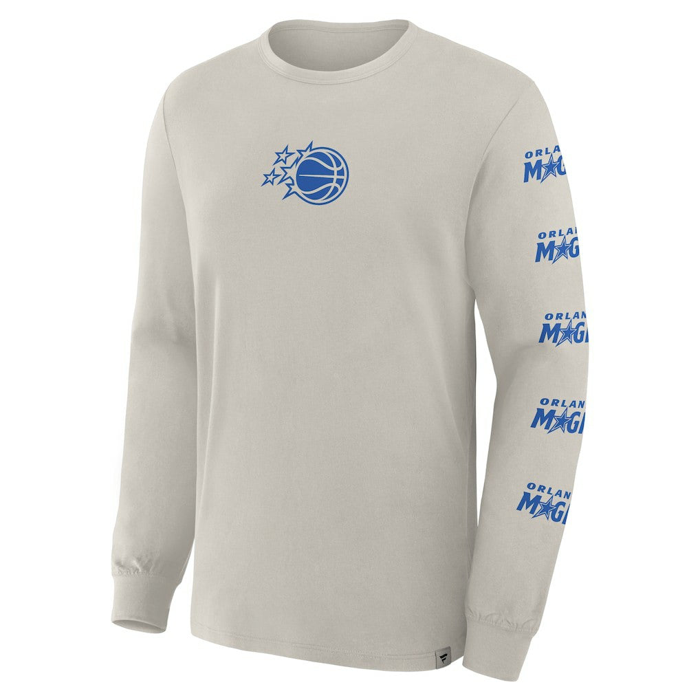 Fanatics Orlando Magic Crossover Collection Ball Screen Action Premium Long Sleeve T-Shirt Cream