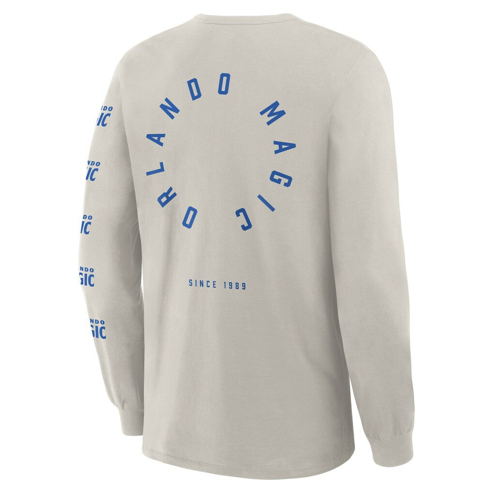 Fanatics Orlando Magic Crossover Collection Ball Screen Action Premium Long Sleeve T-Shirt Cream