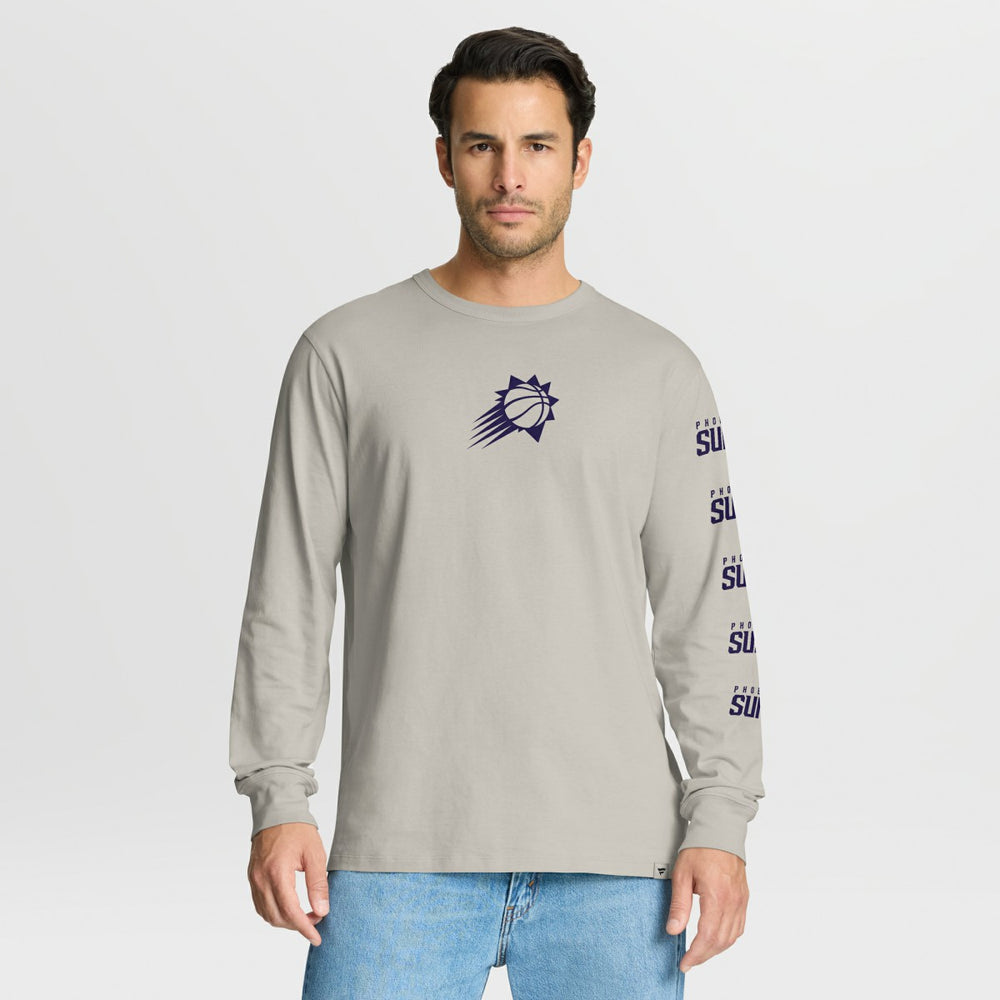 Fanatics Phoenix Suns Crossover Collection Ball Screen Action Premium Long Sleeve T-Shirt Cream